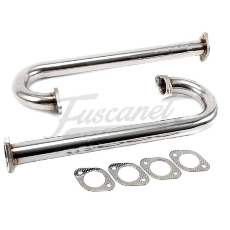 Bastones de escape en acero inoxidable 1 1/2 con platinas