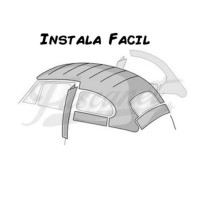Tapizado de techo negro Fusca 58-67
