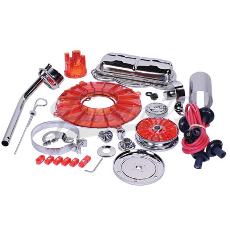 Cromado Motor Superlujo Rojo 17 piezas