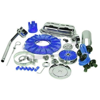 Cromado motor super lujo azul