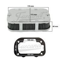 Filtro aire EMPI Weber cromado dgv-dgav-dgev 44mm