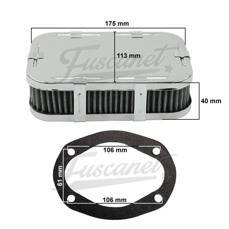 Filtro Aire EMPI Weber dgv Progresivo 44mm