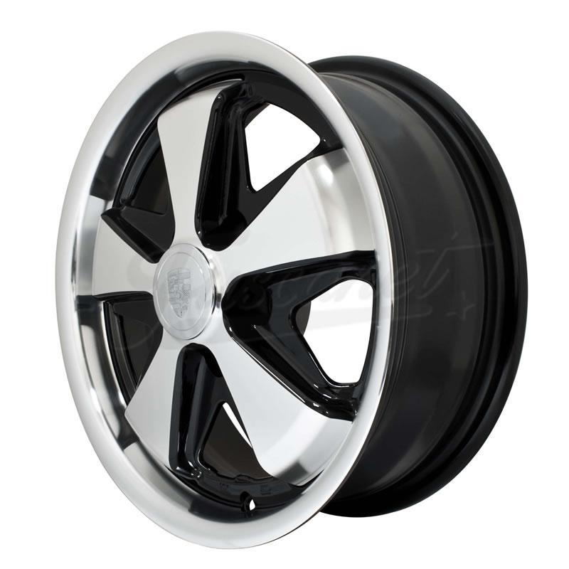 Llanta empi fuchs 911 negra y aluminio  5/130 5.5 R15