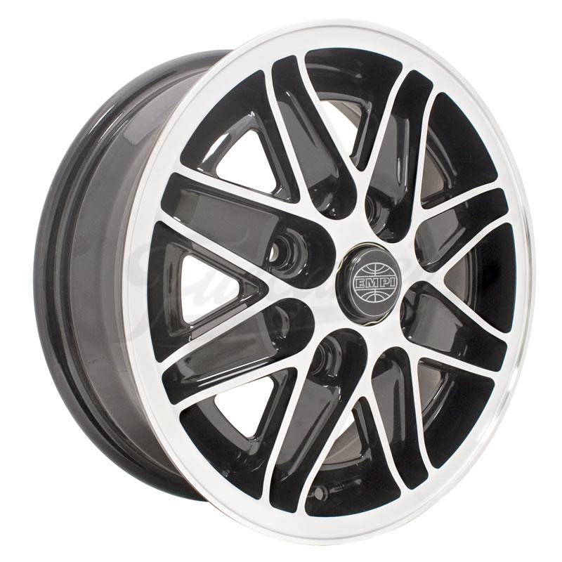 Llanta Empi Cosmo 5x112 negra diamantada 15 5.5