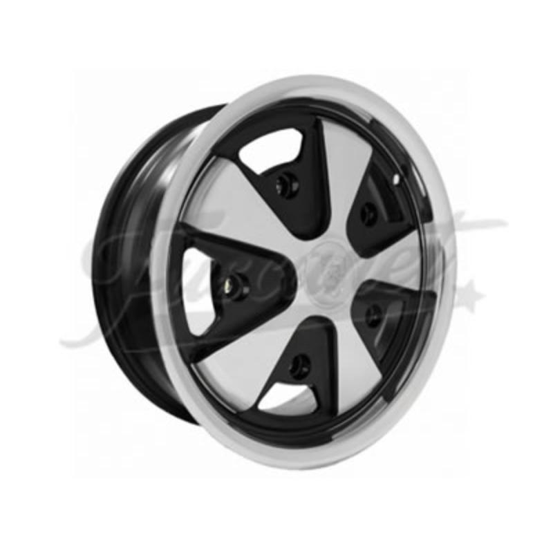 Llanta EMPI Fuchs 911 Negra y Aluminio 5x205 r15 4.5