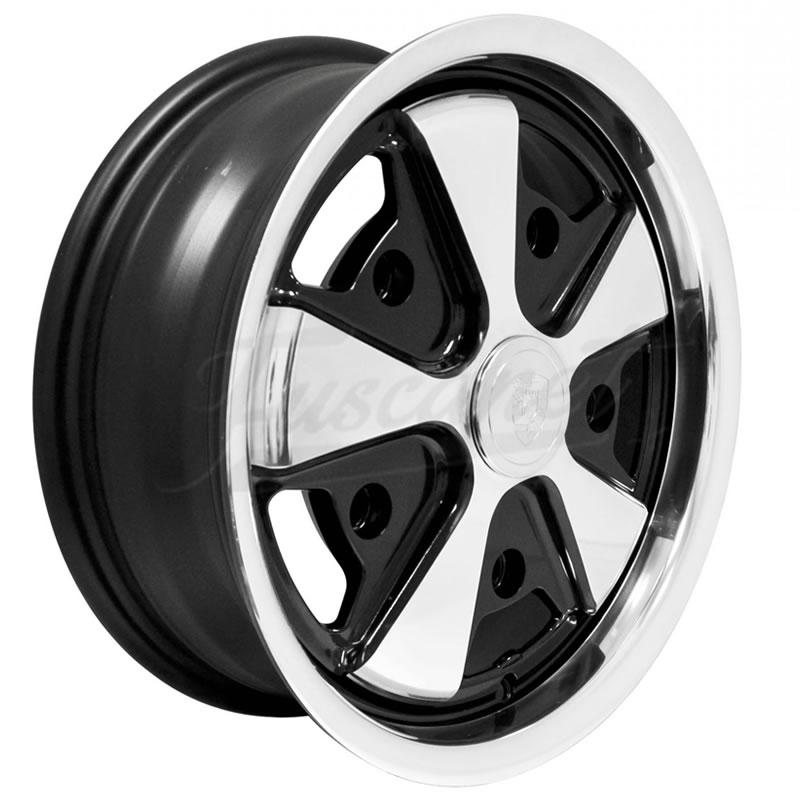 Llanta EMPI fuchs 911 negra y aluminio 5x205 r15 5.5