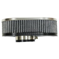 Filtro de aire oval alto flujo cromado 52mm boca - base goma