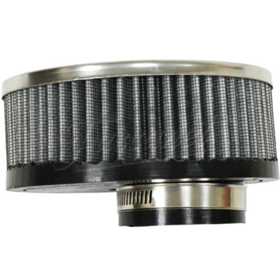 Filtro de aire redondo alto flujo cromado 52mm boca - base goma