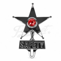 Emblema Estrella de Seguridad Roja Emblema Estrella de Seguridad Roja
