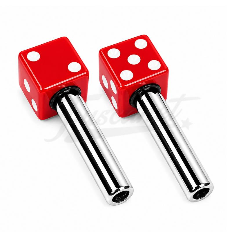 Seguros de puerta de Dados, par Rojos Seguros de puerta de Dados, par Rojos