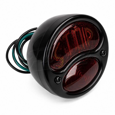 Luz stop trasera retro 12v Negra