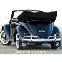 Paragolpe trasero completo Escarabajo 55 a 67 triple cromado