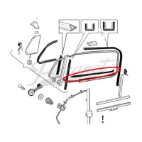 Coliza goma interna puerta izquierda Fusca alemán 1969 en adelante