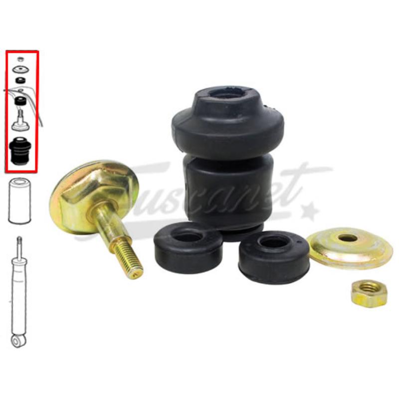 Kit gomas instalación amortiguador delantero Escarabajo Rotula